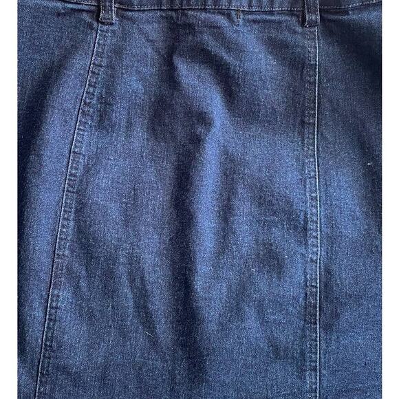 Forever 21 Blue Button Front Skirt Size Medium Denim - Picture 5 of 6